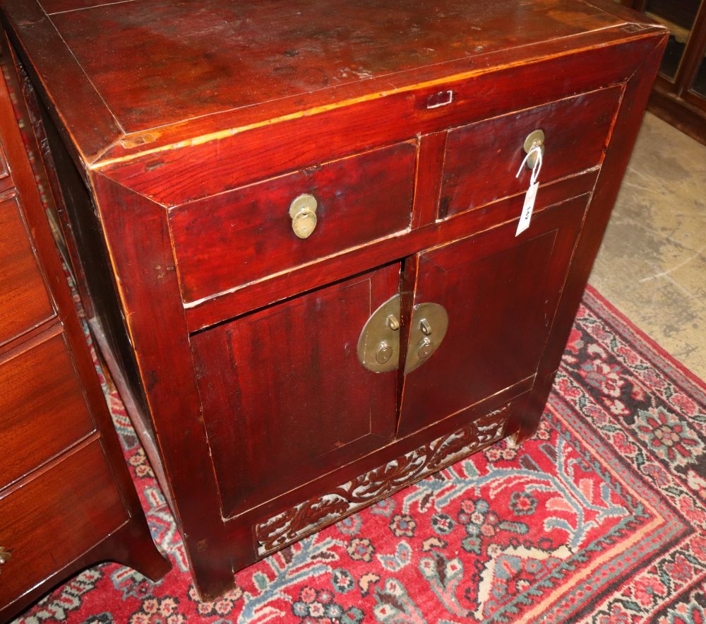A Chinese side cabinet, W.72cm, D.56cm, H.86cm